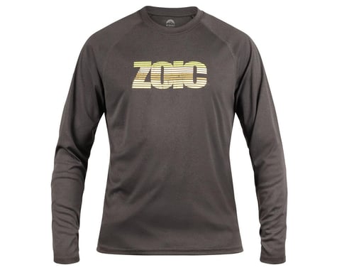 ZOIC Ether Long Sleeve Graphic Jersey (Dark Grey Heather/Green) (L)